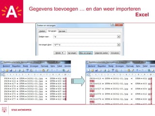 Gegevens toevoegen … en dan weer importeren Excel 