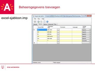Beheersgegevens toevoegen excel-sjabloon.imp 