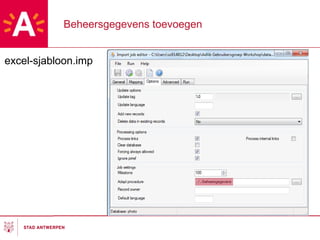 Beheersgegevens toevoegen excel-sjabloon.imp 
