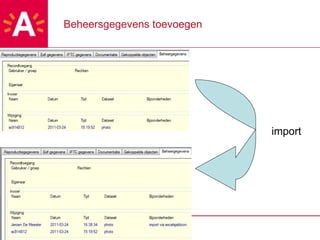 Beheersgegevens toevoegen import 