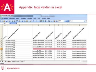 Appendix: lege velden in excel 