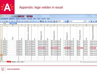 Appendix: lege velden in excel 