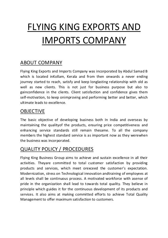 imports business