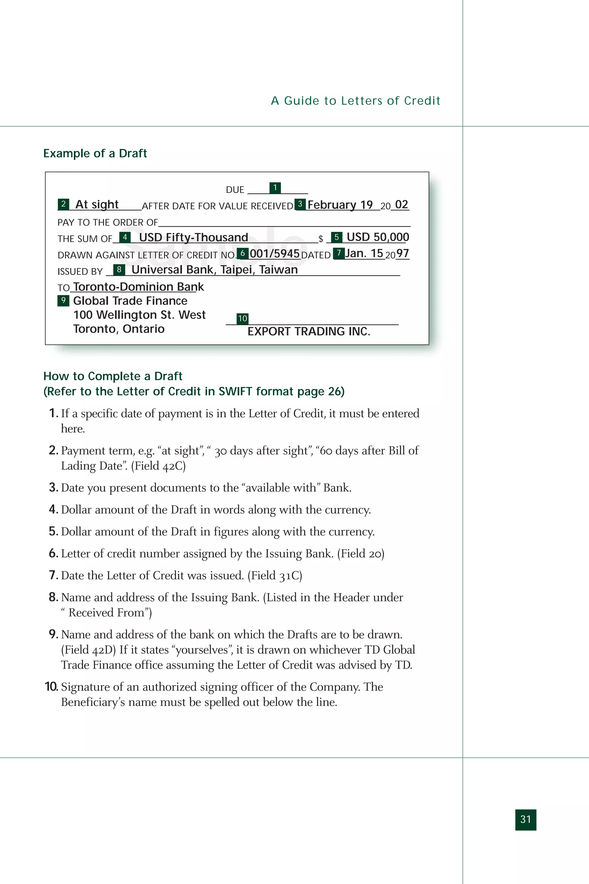 Import export guide - Letter of Credit | PDF