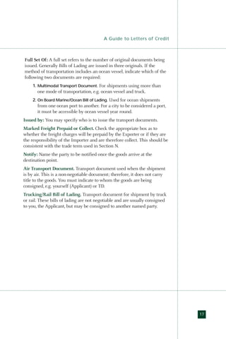 Import export guide - Letter of Credit | PDF