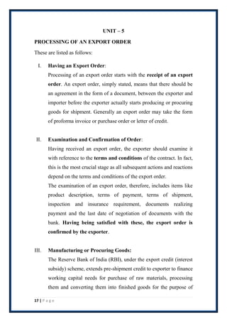 EXPORT & IMPORT POLICY & DOCUMENTATION | PDF