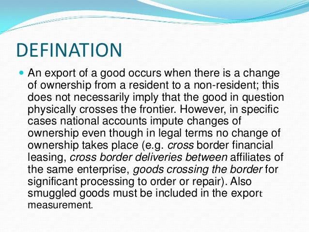 Import,export procedure