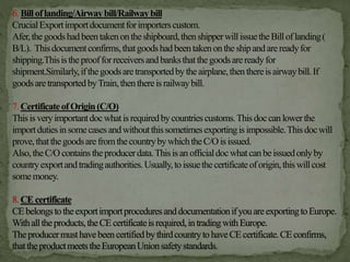 Import Export Procedure and Documentation | PPTX