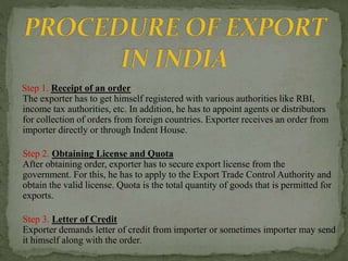 Import Export Procedure and Documentation | PPTX