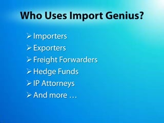 Import Genius - Overview | PPTX