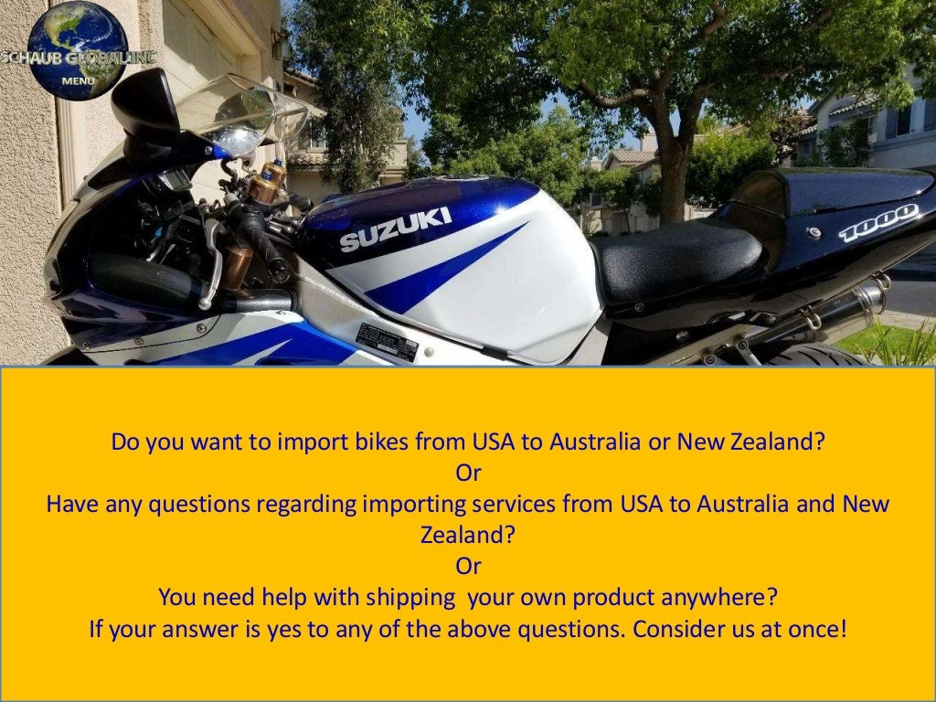 Importing Bikes from USA to Australia
