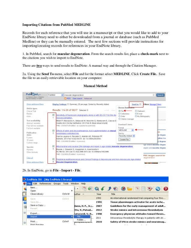 Importing citations from PubMed Medline