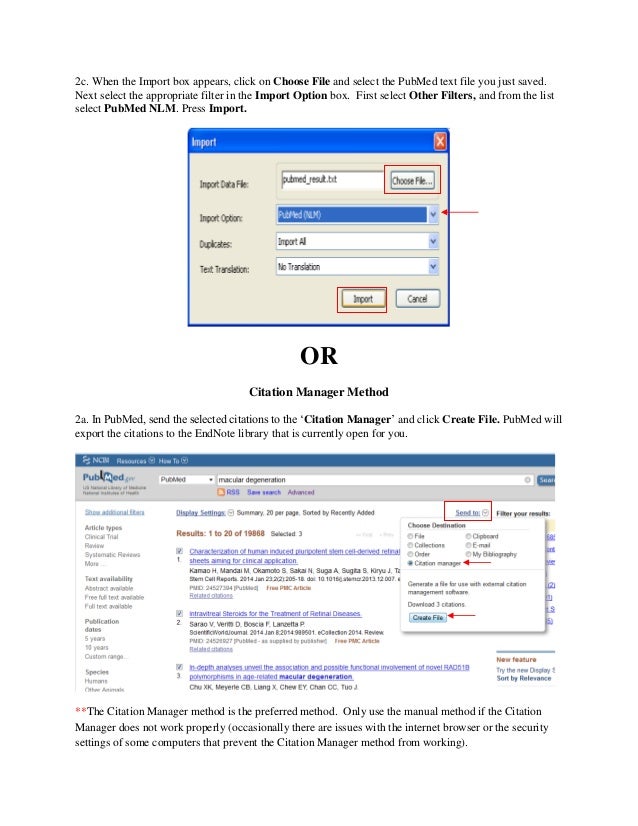 Importing citations from PubMed Medline