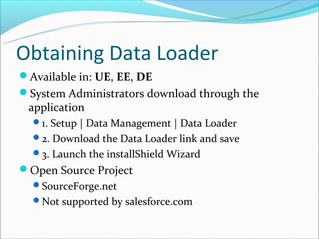 Importing data to salesforce | PPT