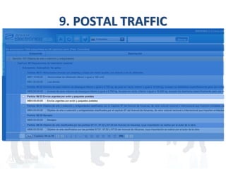 9. POSTAL TRAFFIC
 