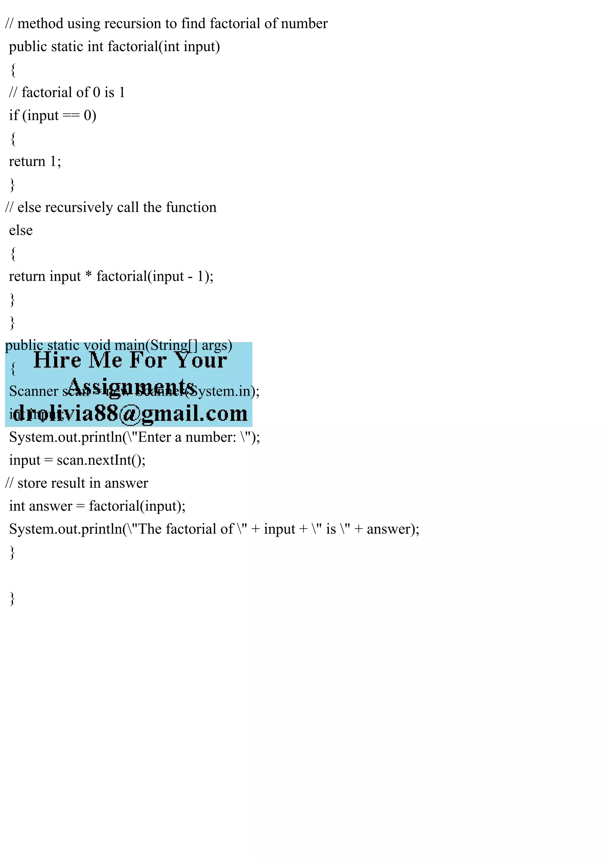 import java.util.Scanner;public class Factorial { method usi.pdf