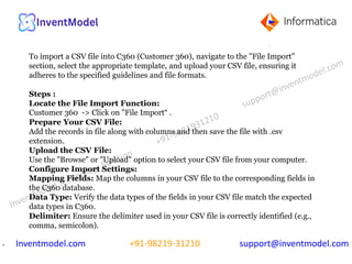 Import the CSV file to C360, CRUD Operations & Record History.pdf