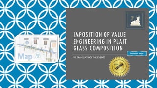 IMPOSITION OF VALUE
ENGINEERING IN PLAIT
GLASS COMPOSITION
V1 TRANSLATING THE EVENTS
Emulation Stage
MDIA
 