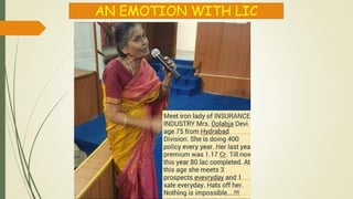 AN EMOTION WITH LIC
 