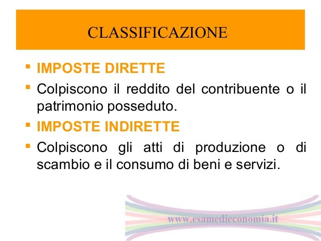 Differenza Tra Imposte Dirette E Indirette Imposte