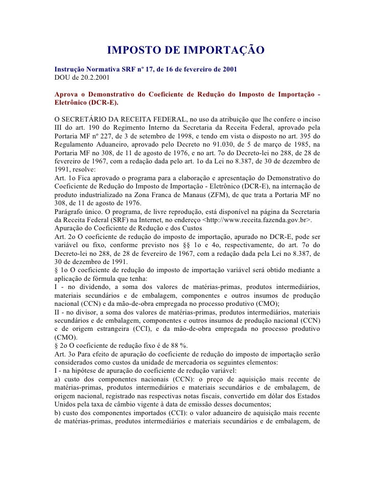 Imposto de importação