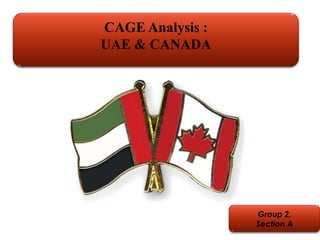 CAGE Analysis :
UAE & CANADA




                  Group 2,
                  Section A
 