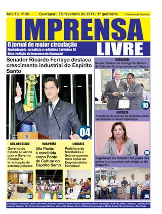 Senador Ricardo Ferraço destaca                                      GUARAPARI
                                           ...