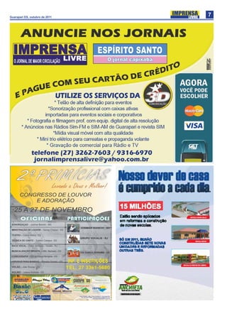 Guarapari ES, outubro de 2011
                                7
 