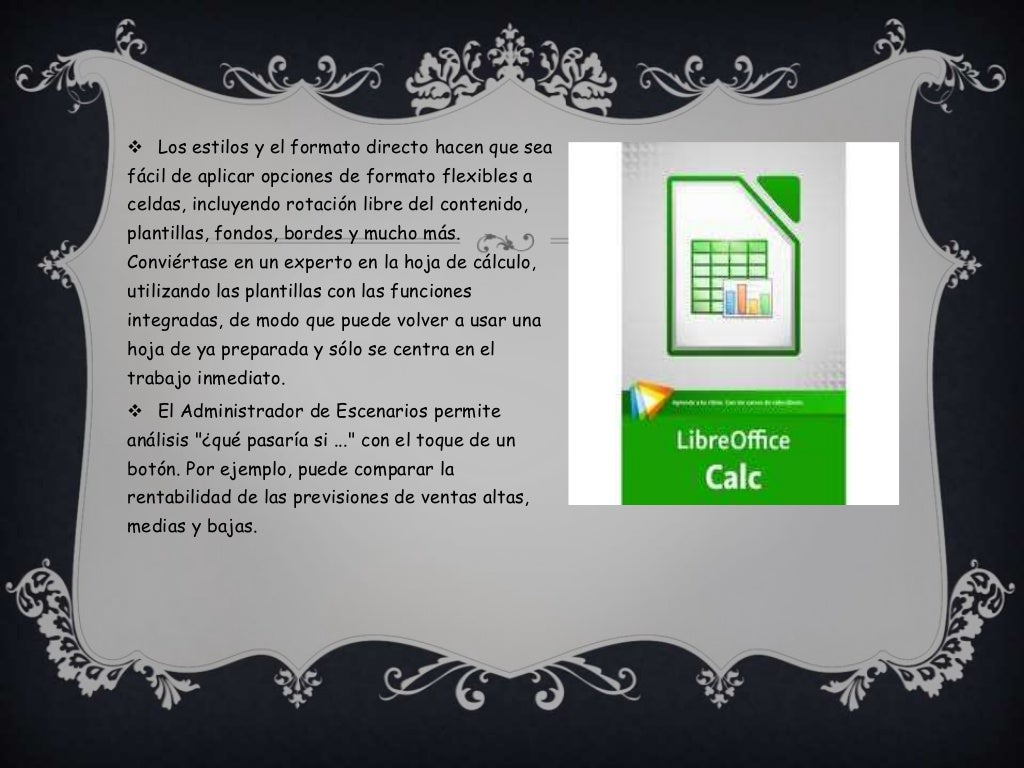 Impres, calc y writer informacion