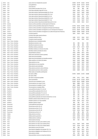 20163 Latas Latas central con 32 jaboncitos souvenir $1830 $1739 $1665 $1592
20168 Latas Latas galletiteras $1230 $1169 $1119 $1070
20173 Latas Latas lapiceros $130 $124 $118 $113
20485 Latas Latas pastilleras doradas (5,8 x 2,2 cm) $95 $90 $86 $83
20444 Latas Latas tapas embutidas ciegas (8,5 x 8 cm) $190 $181 $173 $165
20189 Latas Latas tapas sombrero (tapa desmontable) (10 x 10 cm) $230 $219 $209 $200
20501 Latas Latas tapas sombrero (tapa desmontable) (10 x 5 cm) $195 $185 $177 $170
20502 Latas Latas tapas sombrero (tapa desmontable) (6 x 6 cm) $105 $100 $96 $91
20503 Latas Latas tapas sombrero (tapa desmontable) (8,5 x 6 cm) $120 $114 $109 $104
20190 Latas Latas tapas sombrero (tapa desmontable) (9 x 7 cm) $135 $128 $123 $117
20192 Latas Latas tapas sombrero (tapa desmontable) blancas (6,5 x 6 cm) $135 $128 $123 $117
20198 Llaveros Llaveros acrilicos portafotos camiseta (pack de 25 llaveros)
20447 Llaveros Llaveros acrilicos portafotos elipse (pack de 25 llaveros) $1740 $1653 $1583 $1514
20203 Llaveros Llaveros acrilicos portafotos rectangulares 6x4 (pack de 25 llaveros) $1830 $1739 $1665 $1592
20446 Llaveros Llaveros acrilicos portafotos rectangulares con aro 5x4 (pack de 25 llaveros) $1710 $1625 $1556 $1488
20445 Llaveros Llaveros acrilicos portafotos rectangulares con cadena 6x4 (pack de 25 llaveros) $2000 $1900 $1820 $1740
20208 Luncheras Luncheras plasticas $245 $233 $223 $213
20335 Luncheras Luncheras tipo tupper plasticas blancas
20351 Mascotas Comederos plasticos chicos $180 $171 $164 $157
20394 Mascotas Comederos plasticos grandes $385 $366 $350 $335
20337 Mates - Termos - Bombillas Bombillas de acero inoxidable (pulida)
20356 Mates - Termos - Bombillas Bombillas de aluminio crudo $51 $48 $46 $44
20383 Mates - Termos - Bombillas Bombillas de plastico de colores $90 $86 $82 $78
20357 Mates - Termos - Bombillas Bombillas metalicas anodizadas $125 $119 $114 $109
20336 Mates - Termos - Bombillas Bombillas metalicas con extractor de yerba $75 $71 $68 $65
20028 Mates - Termos - Bombillas Bombillas metalicas pintadas de colores $56 $53 $51 $49
20466 Mates - Termos - Bombillas Despolvilladores plasticos $520 $494 $473 $452
20505 Mates - Termos - Bombillas Mates listos automatico (colores pasteles) $670 $637 $610 $583
20218 Mates - Termos - Bombillas Mates listos personalizables $570 $542 $519 $496
20223 Mates - Termos - Bombillas Mates listos personalizables (con bombilla metalica) $730 $694 $664 $635
20333 Mates - Termos - Bombillas Mates metalicos con interior de madera $420 $399 $382 $365
20504 Mates - Termos - Bombillas Mates plasticos con asa $240 $228 $218 $209
20355 Mates - Termos - Bombillas Mates plasticos con asa sacayerba $430 $409 $391 $374
20213 Mates - Termos - Bombillas Mates plasticos personalizables $210 $200 $191 $183
20407 Mates - Termos - Bombillas Mates plasticos premium colores brillantes $430 $409 $391 $374
20408 Mates - Termos - Bombillas Mates plasticos premium colores pasteles $430 $409 $391 $374
20323 Mates - Termos - Bombillas Mates sabios con bombilla autolimpiante
20397 Mates - Termos - Bombillas Set matero 1200cc $1940 $1843 $1765 $1688
20396 Mates - Termos - Bombillas Set matero 700cc
20363 Mates - Termos - Bombillas Set matero transparente apilable $790 $751 $719 $687
20263 Mates - Termos - Bombillas Termo autocebante $1240 $1178 $1128 $1079
20469 Mates - Termos - Bombillas Termos de acero inoxidable (1 Litro) $3390 $3221 $3085 $2949
20470 Mates - Termos - Bombillas Termos plasticos con manija (1 Litro) $850 $808 $774 $740
20471 Mates - Termos - Bombillas Termos plasticos irrompibles (1 Litro) $850 $808 $774 $740
20372 Mates - Termos - Bombillas Termos plasticos irrompibles 900cc $1530 $1454 $1392 $1331
20481 Pastilleros Latas pastilleras doradas (7,5 x 2,2 cm) $115 $109 $105 $100
20486 Pastilleros Latas pastilleras plateadas (5,8 x 2,2 cm) $64 $61 $58 $56
20183 Pastilleros Latas pastilleras plateadas (7,5 x 2,2 cm) $80 $76 $73 $70
20330 Pastilleros Latas pastilleras plateadas mini (4,5 x 1,5 cm) $85 $81 $77 $74
20500 Pastilleros Latas pastilleras plateadas mini interior dorado (4,6 x 1,2 cm) $75 $71 $68 $65
20348 Pastilleros Pastilleros plasticos blancos Mini (5,4 x 2 cm) $45 $43 $41 $39
20456 Pastilleros Pastilleros plasticos con tapa rebatible $140 $133 $127 $122
20349 Pastilleros Pastilleros plasticos negros $85 $81 $77 $74
20058 Potaretratos Cartel publicitario portaretrato $200 $190 $182 $174
20238 Potaretratos Portaretratos acrilico 10 x 15 $170 $162 $155 $148
20487 Potaretratos Portaretratos acrilico 15 x 21 $380 $361 $346 $331
20488 Potaretratos Portaretratos acrilico 20 x 30 $740 $703 $673 $644
20320 Potaretratos Portaretratos acrilico 6 x 9 $90 $86 $82 $78
20309 Valijitas Valijas plasticas luncheras $940 $893 $855 $818
20384 Valijitas Valijitas plasticas grandes xl $345 $328 $314 $300
20268 Valijitas Valijitas plasticas medianas $150 $143 $137 $131
20361 Vasos Vasitos plasticos burbuja $55 $52 $50 $48
20278 Vasos Vasos plasticos con tapa y pico sorbete (1 Litro)
20364 Vasos Vasos plasticos con tapa y pico sorbete (275cc) $115 $109 $105 $100
20273 Vasos Vasos plasticos con tapa y pico sorbete (360cc) $145 $138 $132 $126
20474 Vasos Vasos plasticos conicos de colores $50 $48 $46 $44
20326 Vasos Vasos plasticos plegables retro grandes 10 x 7 cm $265 $252 $241 $231
20404 Vasos Vasos plasticos plegables retro medianos 8 x 6 cm $245 $233 $223 $213
20283 Vasos Vasos plasticos simples $45 $43 $41 $39
20405 Vasos Vasos portafotos conicos con tapa tipo starbucks $420 $399 $382 $365
 