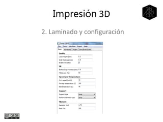 2. Laminado y configuración
Impresión 3D
 
