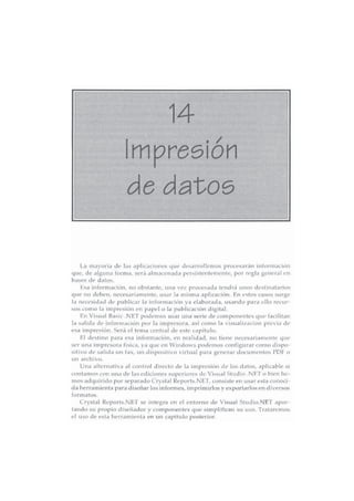 Impresion de datos, Visual Basic Net
