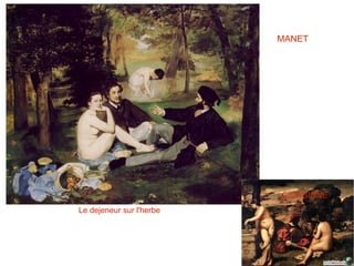 MANET Le dejeneur sur l'herbe GIORGIONE 