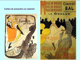 Carteis de actuacións en cabarets 