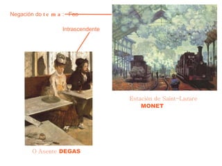 Estación de Saint-Lazare MONET O Asente  DEGAS Negación do  tema :  Feo Intrascendente 