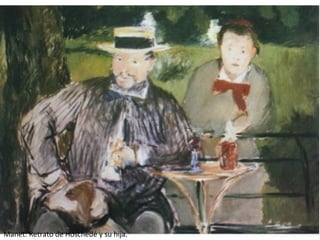 Manet. Retrato de Hoschedé y su hija.
 