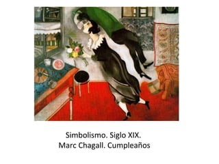 Simbolismo. Siglo XIX.  Marc Chagall. Cumpleaños 