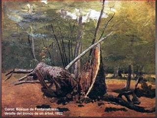 Corot: Bosque de Fontainebleau,
detalle del tronco de un árbol, 1822
 