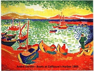 Andre Derain-- Boats at Collioure's Harbor 1905 