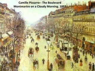 Camille Pissarro-- The Boulevard  Montmartre on a Cloudy Morning. 1897 