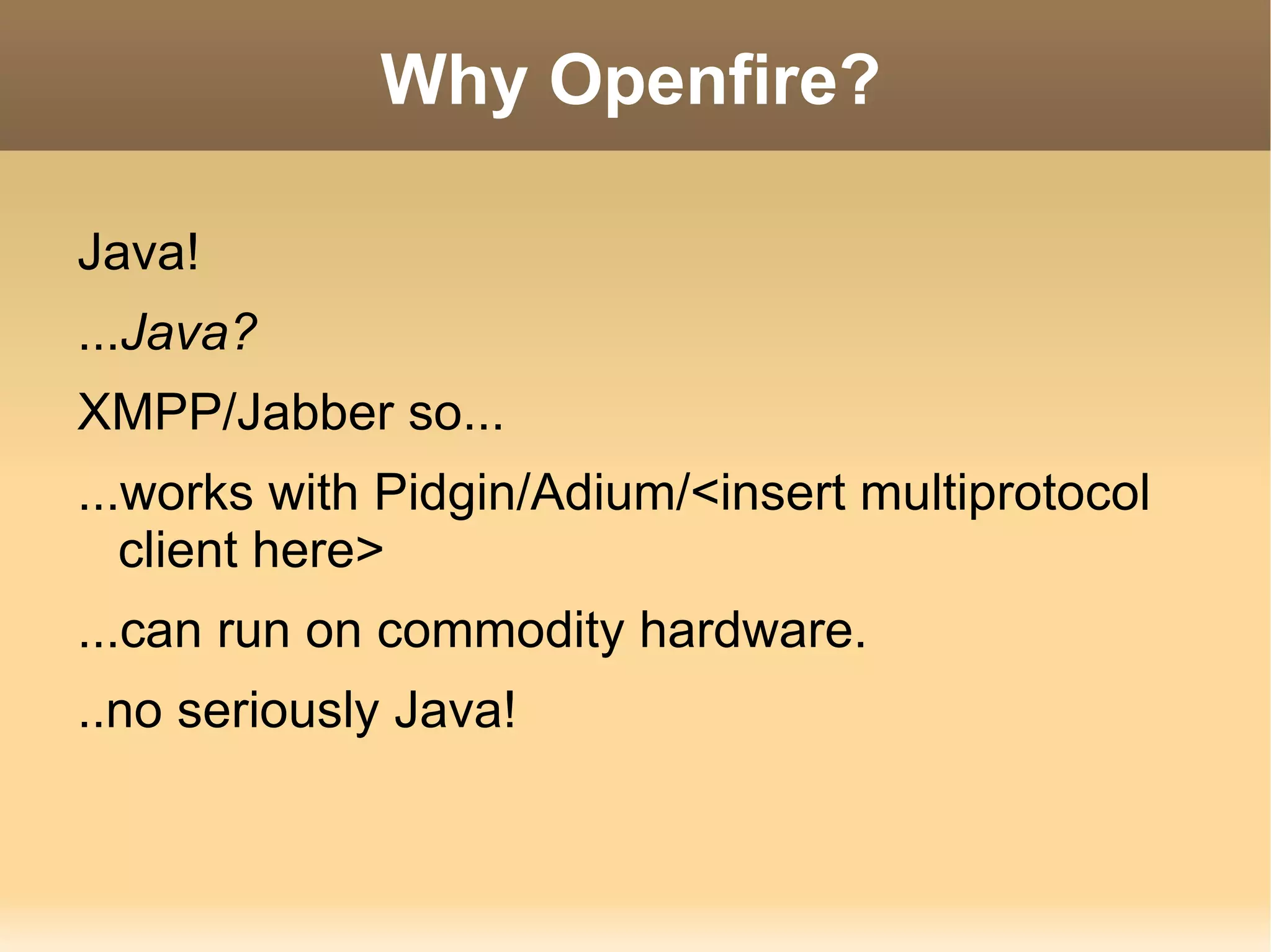 Now I think that about IM services. 