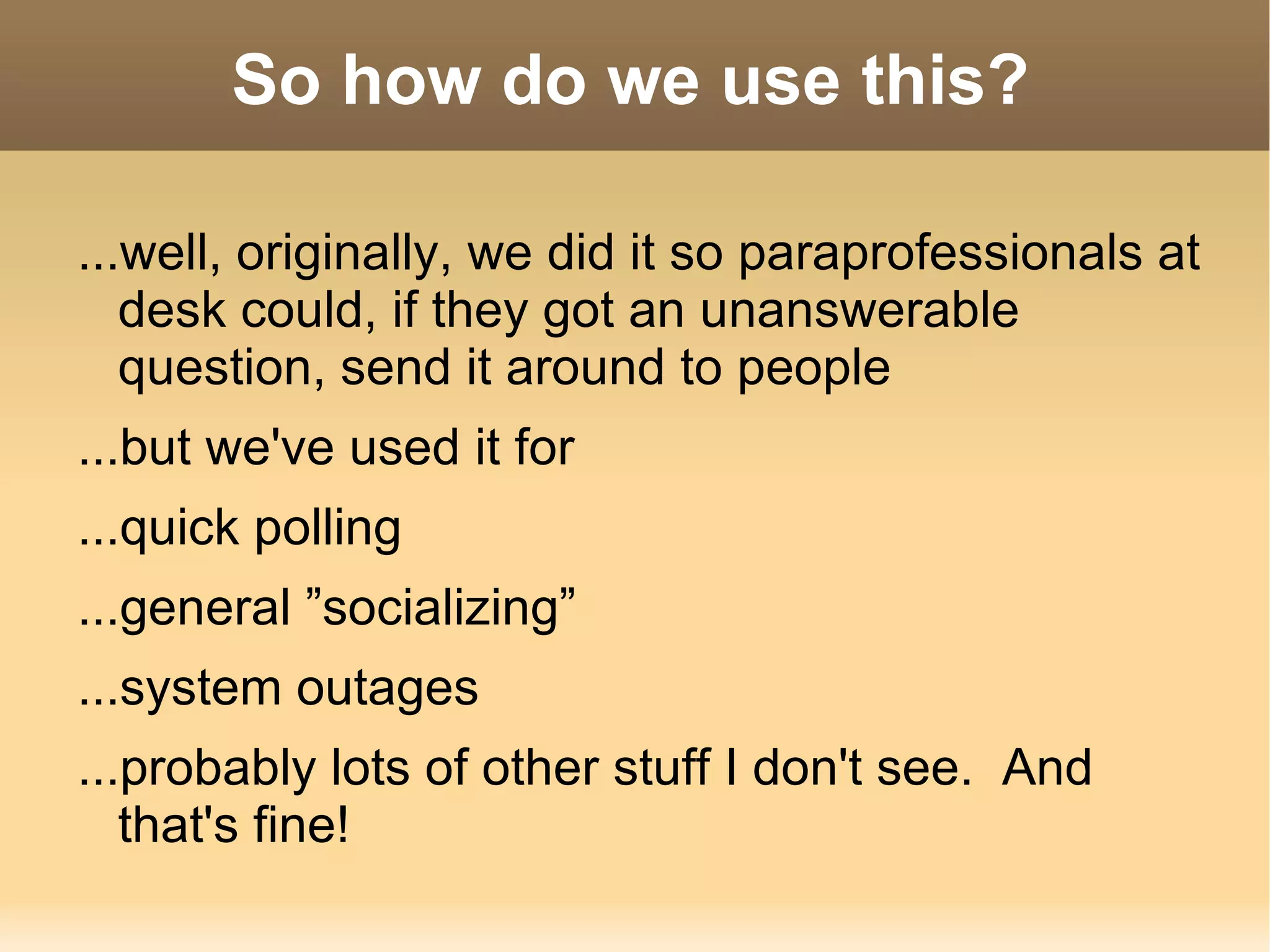 ...I'm a librarian, and I think this mostly sucks. 