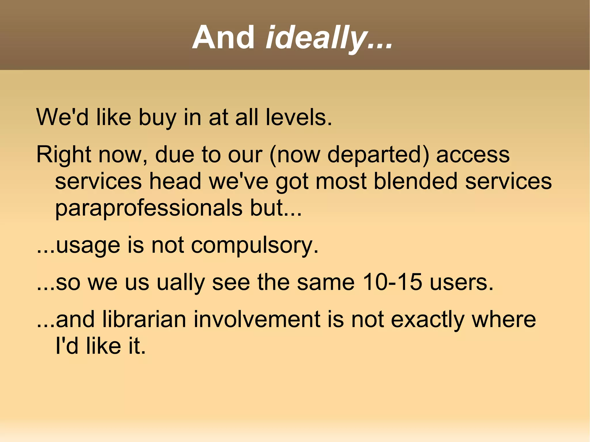 ...or set office hours? 