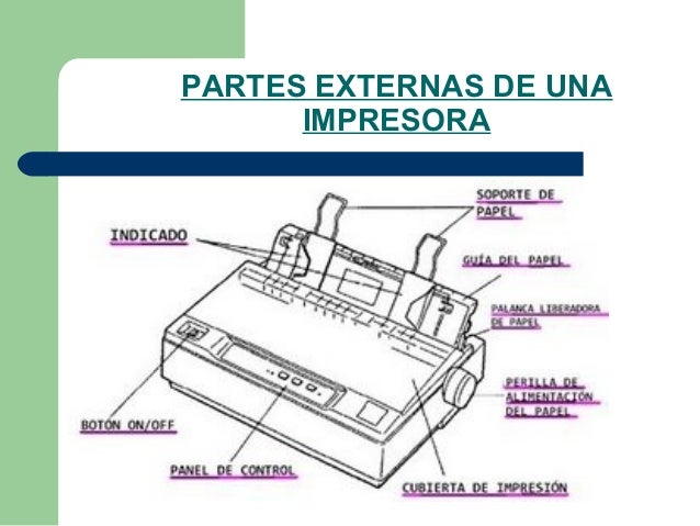 Resultado de imagen para la impresora y sus partes