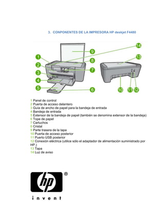 Impresora hp deskjet f4480