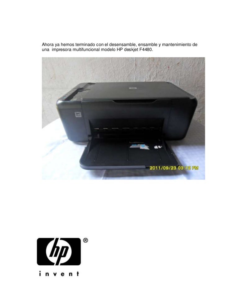Impresora hp deskjet f4480