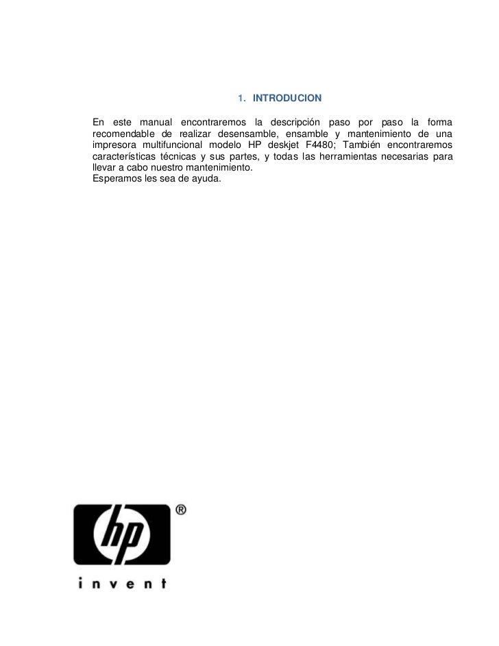 Impresora hp deskjet f4480