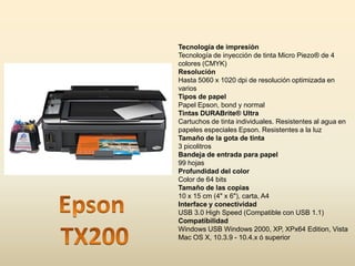 Impresoras con sistema de tinta continua