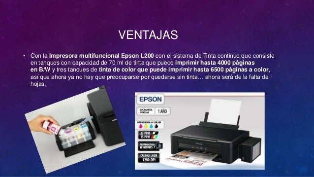 Impresoras con tinta continua EPSON