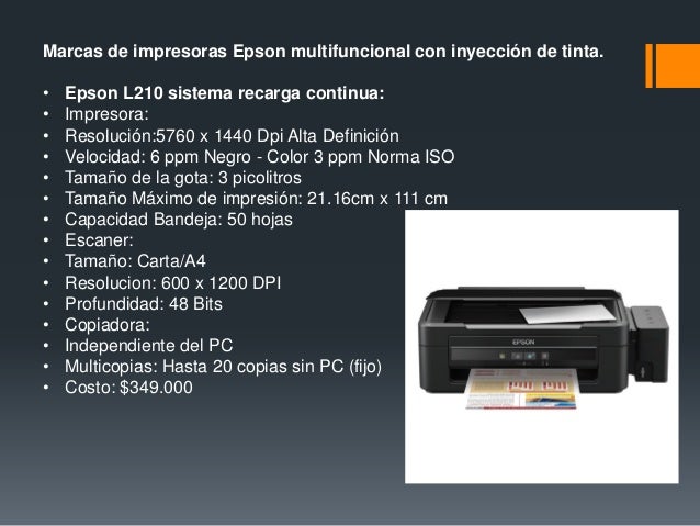 Impresoras de inyeccion de tinta